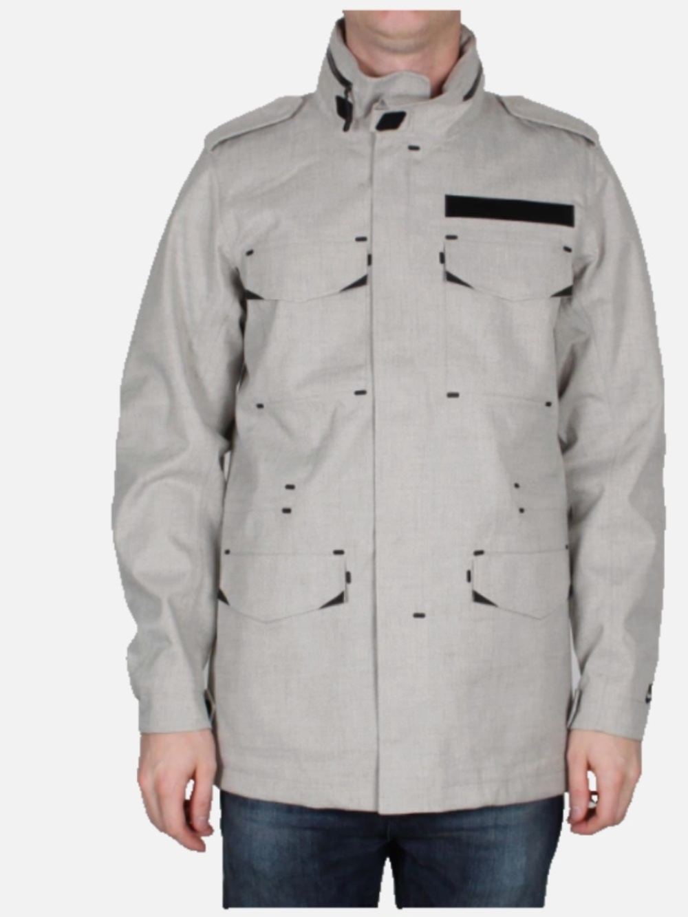 NIKE M65 military tech gray sport fit jacket mens size LARGE 439339-050